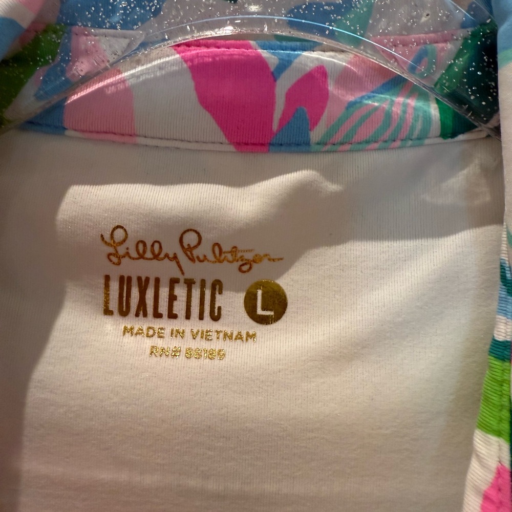 Lilly Pulitzer Luxletic Pink and Blue Top - Picture 2 of 4